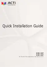 ACTi MNR-320P Quick Installation Manual предпросмотр