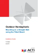 ACTi Outdoor Hemispheric Installation Manual предпросмотр