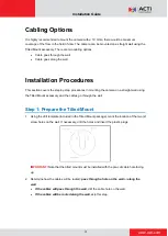 Предварительный просмотр 3 страницы ACTi Outdoor Hemispheric Installation Manual