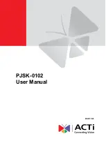 Preview for 1 page of ACTi PJSK-0102 User Manual