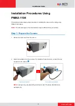 Preview for 4 page of ACTi PMAX-1100 Installation Manual