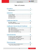 Preview for 2 page of ACTi Q111 Hardware Manual