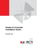 Preview for 1 page of ACTi R12CP-30 Installation Manual