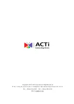 Preview for 8 page of ACTi R21CF-30 Installation Manual