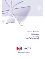 Preview for 1 page of ACTi SED-2140 User Manual