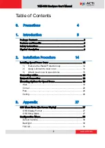 Preview for 2 page of ACTi TCM-6630 User Manual