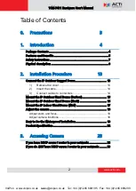 Предварительный просмотр 2 страницы ACTi TCM-7411 Hardware User Manual