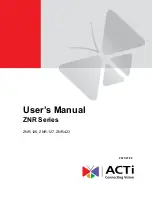 Preview for 1 page of ACTi ZNR Series User Manual