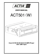 Preview for 1 page of Actia ACT501 User Manual