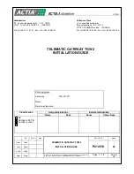 Preview for 1 page of Actia TGW2 Installation Manual