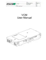 Preview for 1 page of Actia VCM User Manual