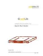 Actidata actiLib Autoloader 1U Quick Start Manuals preview