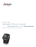 ActiGraph GT9X Link + ActiLife Quick Start Manual preview