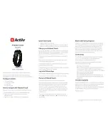 actiiv Fitband Touch ACUBF001B User Manual preview