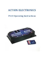 Предварительный просмотр 1 страницы ACTION ELECTRONICS P110 Operating Instructions Manual