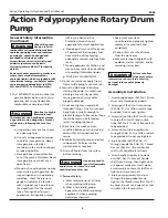 Preview for 2 page of Action 3003 Operating Instructions & Parts Manual