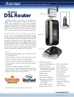 Preview for 1 page of ActionTec Actiontec Qwest  Modular DSL Router M1000 Specification Sheet