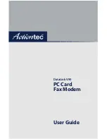 ActionTec DataLink V.90 PC Card Fax Modem PCMCIA User Manual предпросмотр