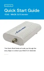 Preview for 1 page of ActionTec MoCA 2.5 Quick Start Manual