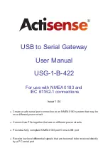 Preview for 1 page of Actisense USG-1-B-422 User Manual