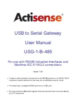 Preview for 1 page of Actisense USG-1-B-485 User Manual