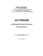 Предварительный просмотр 1 страницы ACTiSYS ACT-IR8200D Design Specification