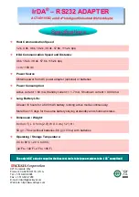 Preview for 2 page of ACTiSYS IR110SD Specifications