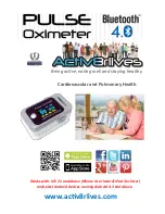 Activ8rlives Pulse Oximeter Bluetooth 4.0 User Manual предпросмотр