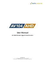 Preview for 1 page of activcameras AV104AHD User Manual