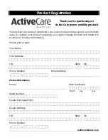 Предварительный просмотр 23 страницы Active Care Medical Prowler 3310 Owner'S Manual