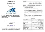 Active Key MedicalKey AK-C8100 User Manual preview