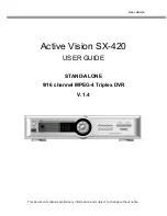 Предварительный просмотр 1 страницы Active Vision SX-420 User Manual