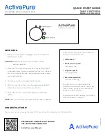 ActivePure F159L Quick Start Manual preview