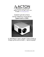 ACTON SpectraPro-300i Operating Instructions Manual предпросмотр