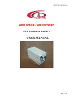 Actox ABD125KX User Manual preview