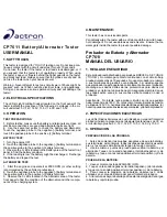 Preview for 1 page of Actron Battery/Alternator Tester CP7611 User Manual