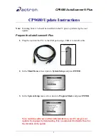 Actron CP9680 AutoScanner Plus Update Instructions preview