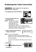 Preview for 7 page of Actron OBD II PocketScan Code Reader CP9125 Operation User'S Manual