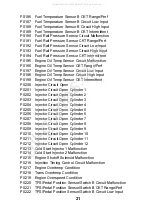 Preview for 21 page of Actron OBD II PocketScan Code Reader CP9125 Operation User'S Manual