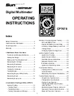 Actron SunPro CP7678 Operating Instructions Manual preview