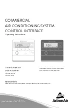 Предварительный просмотр 1 страницы ActronAir CL01-2G Operation Manual