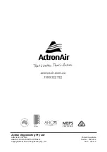 Preview for 36 page of ActronAir CP10 Operating Instructions Manual