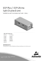 ActronAir ESP Plus Series Installation And Commissioning Manual preview