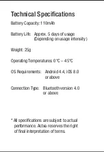 Preview for 17 page of Actxa J1810 Quick Start Leaflet