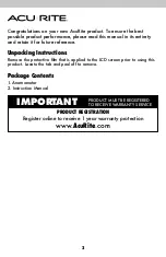 Preview for 2 page of ACU-RITE 00256 Instruction Manual