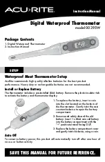 Предварительный просмотр 1 страницы ACU-RITE 00395W Instruction Manual