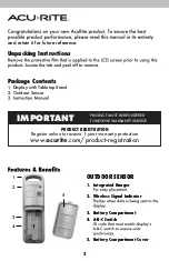 Preview for 2 page of ACU-RITE 00829 Instruction Manual