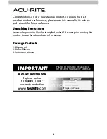 Preview for 2 page of ACU-RITE 00875 Instruction Manual