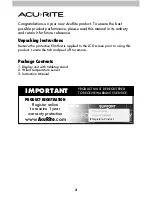 Preview for 2 page of ACU-RITE 02042 Instruction Manual