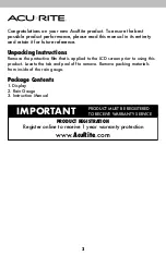 Preview for 2 page of ACU-RITE 02446 Instruction Manual